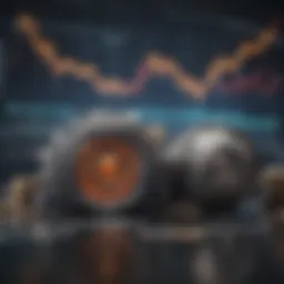 Conceptual illustration of stock market trends