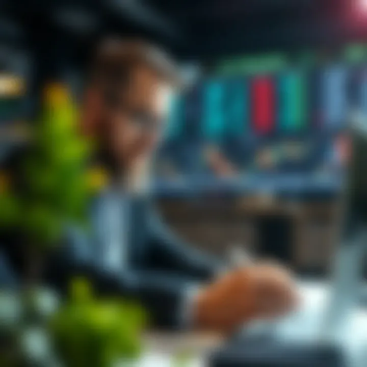 Investor reviewing stock research platforms