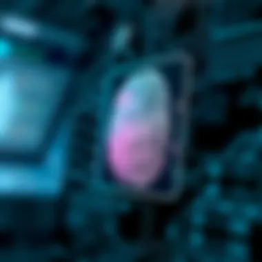 Fingerprint Recognition in Biometric Security Systems Biometric security system illustrating fingerprint recognition technology