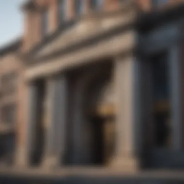 Symbol of Trust: Bank Building Bank building symbolizing trust and reliability