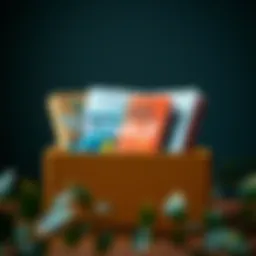 A thoughtful gift box filled with investment books