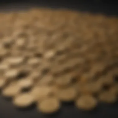 Attractive Display of Diverse Gold Coins Diverse gold coins displayed attractively