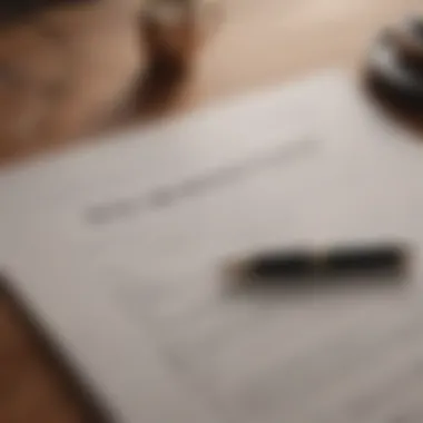 Detailed layout of a will document
