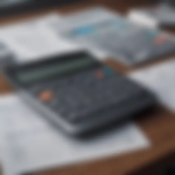 A close-up of a calculator and financial documents on a desk