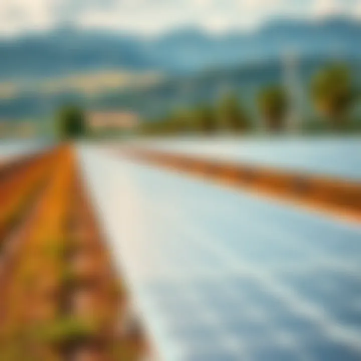 A vibrant solar farm with diverse renewable technology