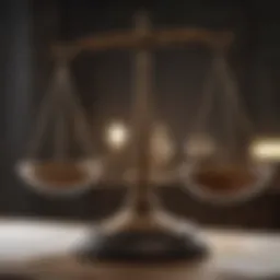 Legal scales symbolizing justice in tax matters