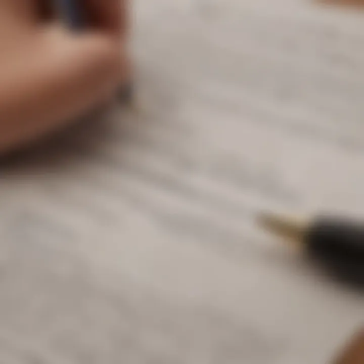 A close-up of a loan agreement with highlighted terms.