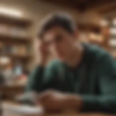 Student Contemplating Financial Decisions A student contemplating financial decisions