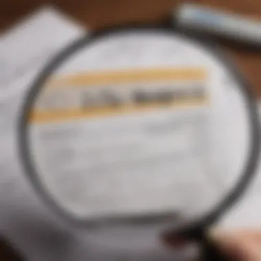 Analyzing Your Credit Report Effectively Magnifying glass over a credit report