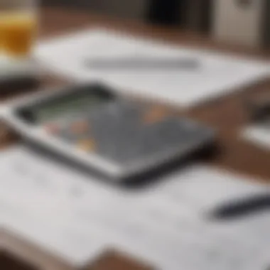 Understanding Finances: Calculator and Documents A calculator and financial documents on a desk