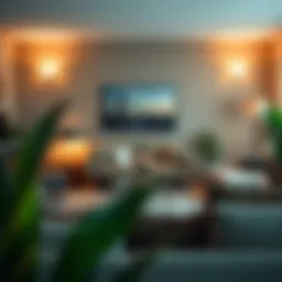 A cozy living room in a rental home