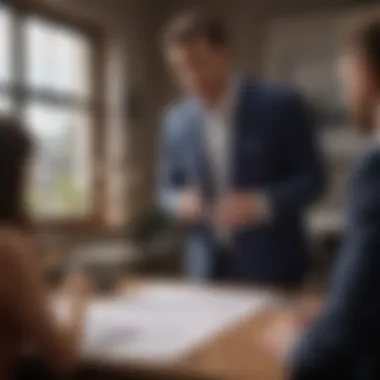 Real Estate Agent Offering Guidance A real estate agent providing guidance to potential buyers
