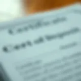 A close-up view of a Certificate of Deposit document