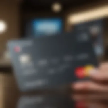 Credit card with a detailed overview of benefits