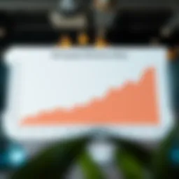 A graph showcasing mortgage refinance rates over time